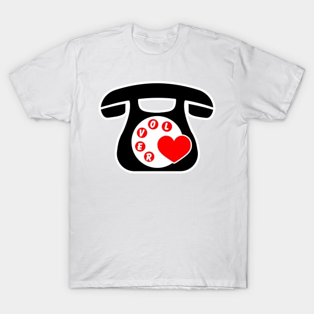 phone heart T-Shirt by diomi